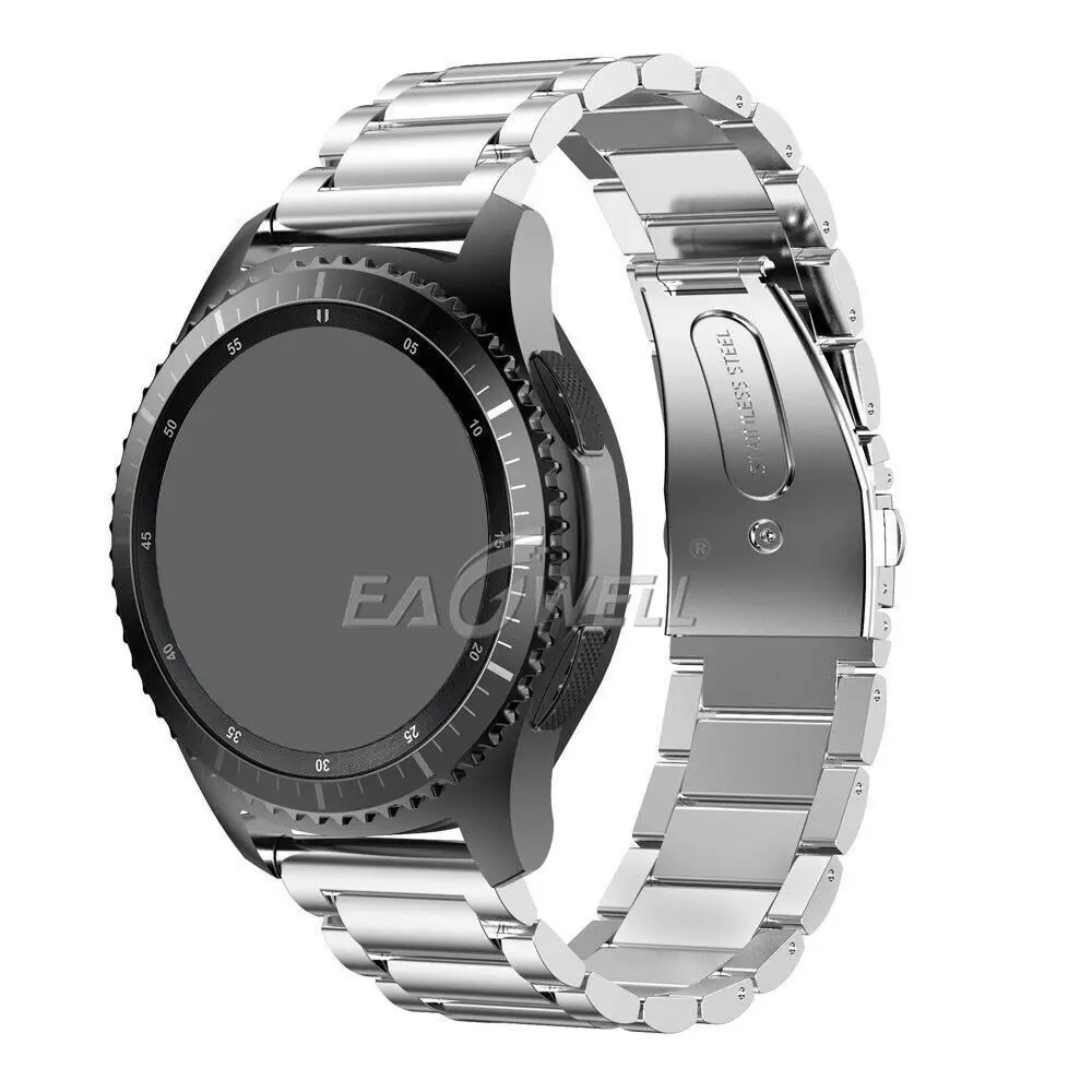 Ремешок для часов из нержавеющей стали для huawei Watch GT/2 Pro 22 мм Универсальный сменный Браслет ремешок для samsung gear S3 Frontier