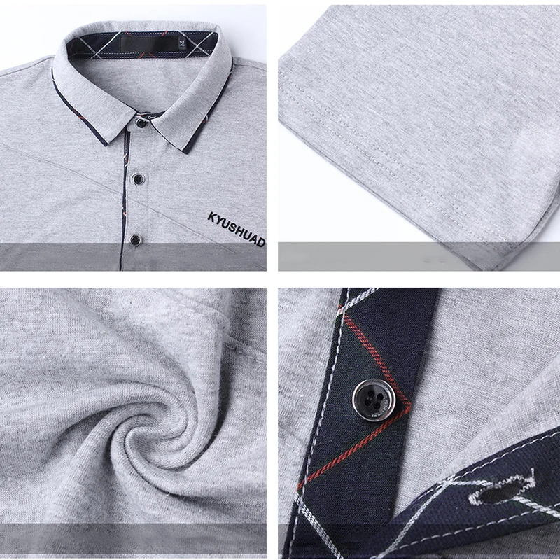 

2021 NEW Casual Cotton Summer T-shirt Men Short Sleeve Elegant Men Work Tee Shirt Clothing Male Collar T Shirt Plus Size 4XL 5XL