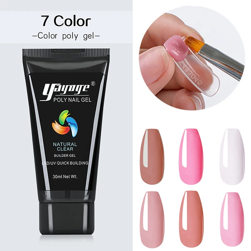 

Yayoge Builder Poly Nail Gel Polish Set For Nails Extension Quick Building UV Gel Varnish Hard Jelly Gel Lacquer Poly nail gel
