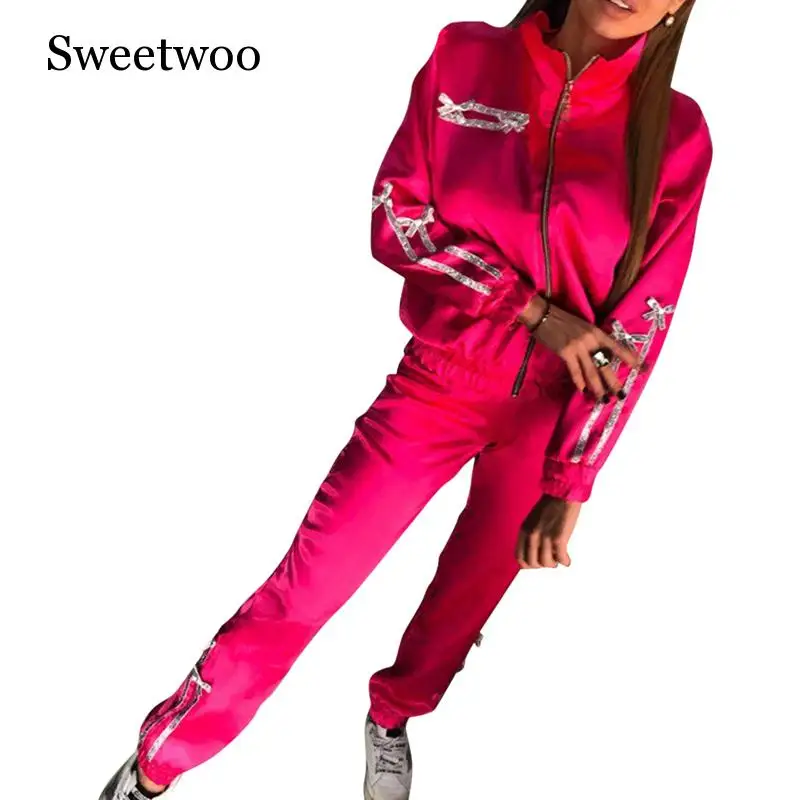 Спортивный костюм Женский комплект 2 шт. с длинным рукавом повседневные