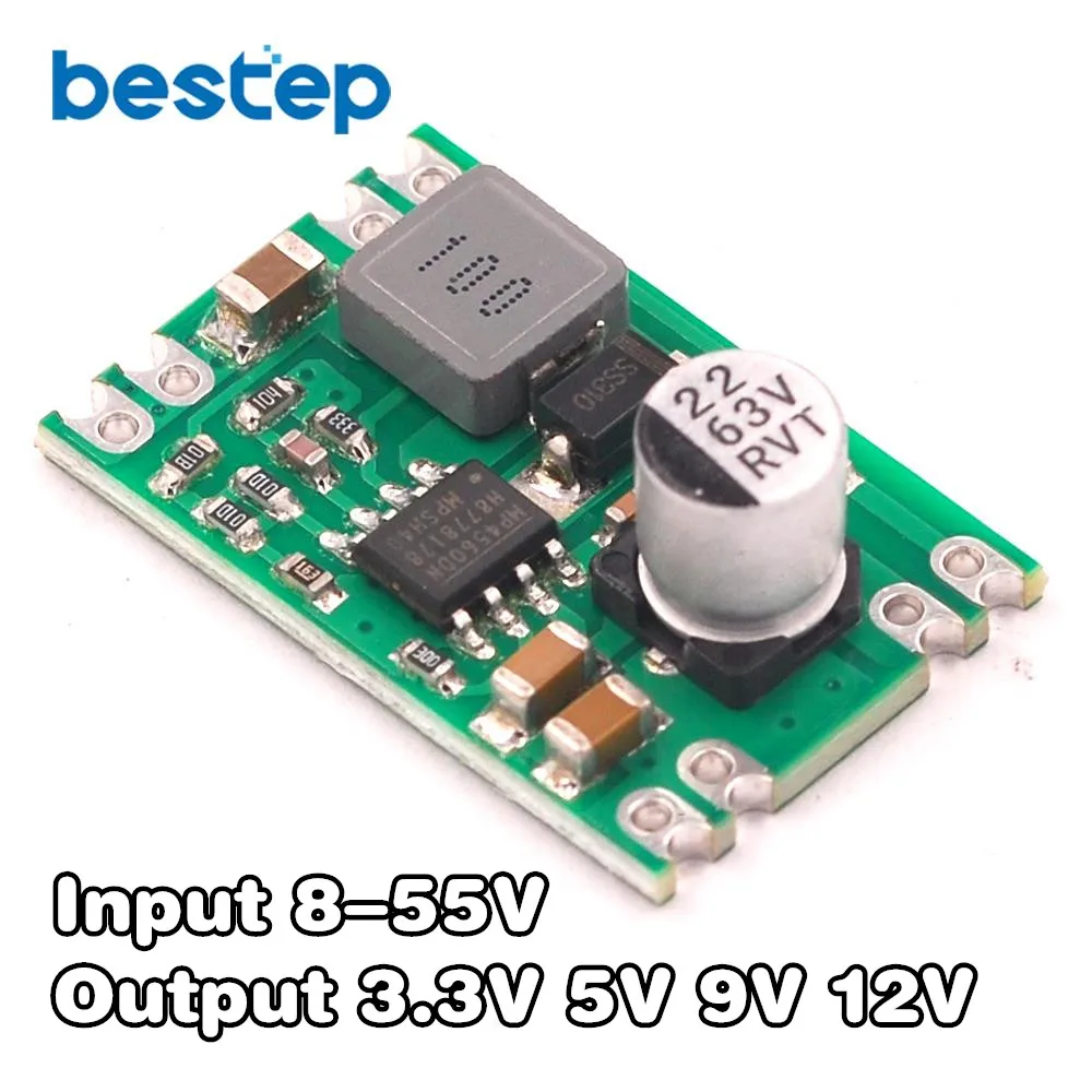 Модуль понижающего блока питания регулируемая плата 2 А вход 8 55 в выход 3 В 5 9 12