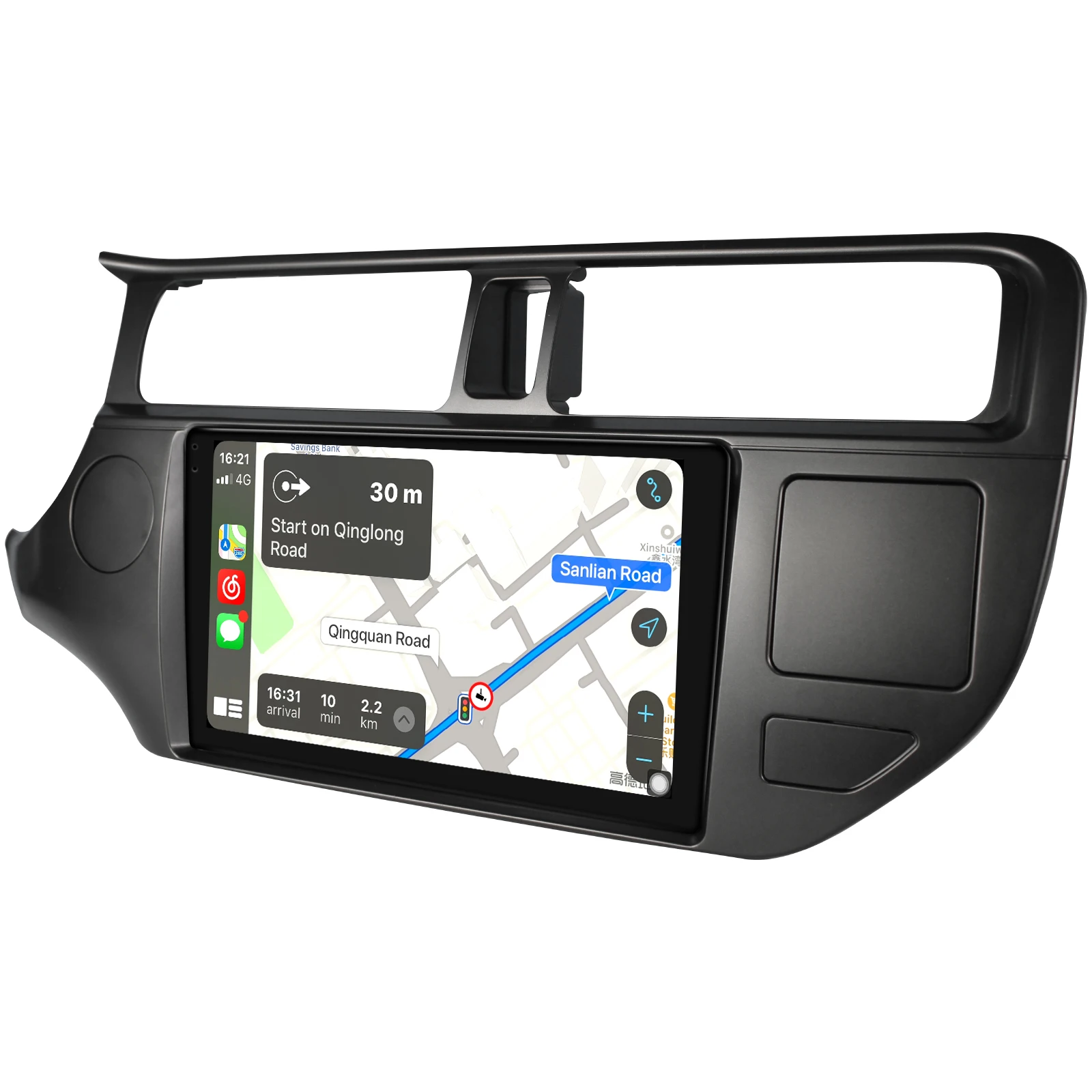 구매 9 인치 라디오 테이프 레코더 중앙 멀티미디어 플레이어 안드로이드 무선 카플레이 오디오, 기아 리오 2012-2015 플러그 앤 플레이