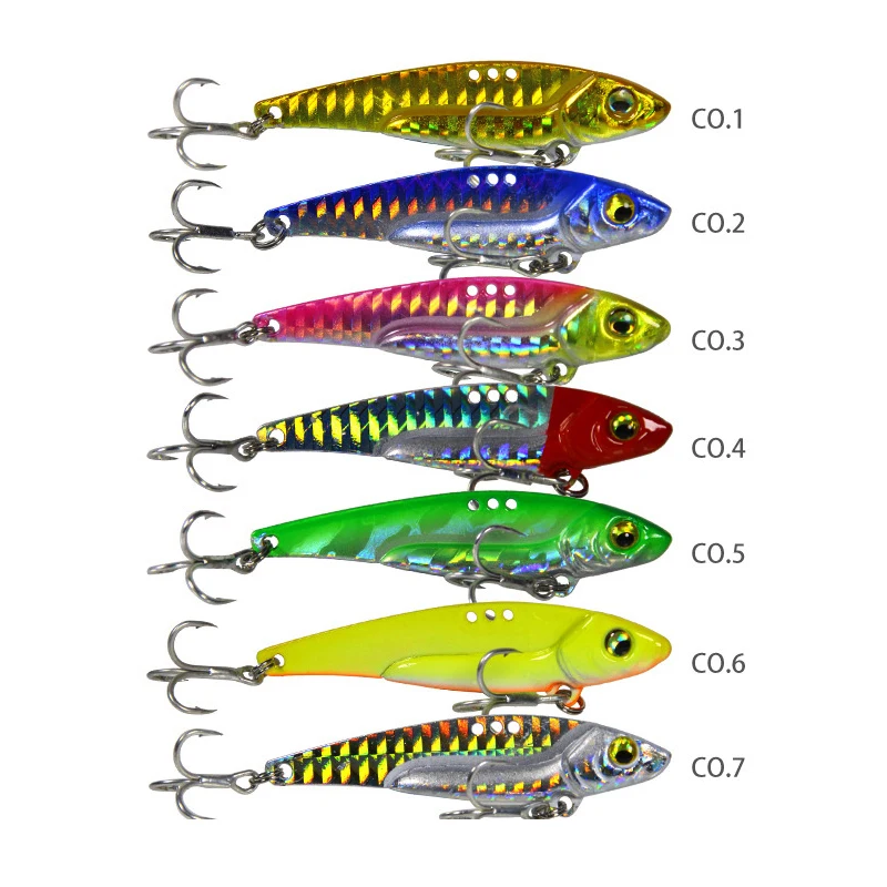 

1Pcs VIB Floating Fishing Lure 5 6 6.5 7CM Fish Wobbler Fishing Lure lead inside Hard Bait Diving Swivel Bait winter Sea