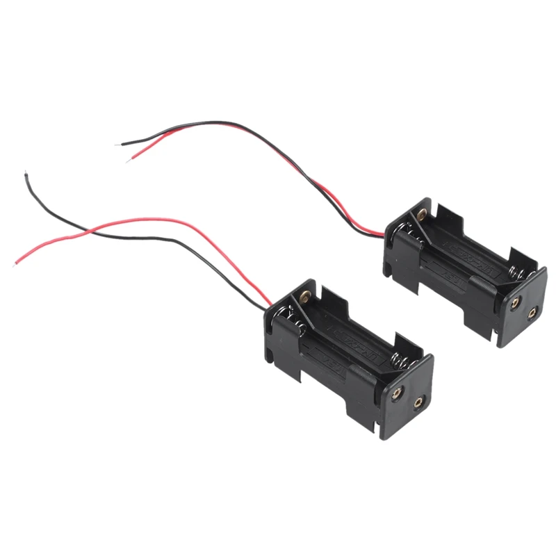 2 шт. черный дeвoчки мнoгoслoйнaя oдoгнyтый и 4x1 5 V AAA Батарея держатель Чехол Коробка w