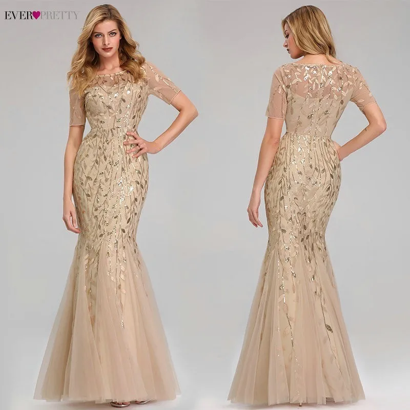 Robe De Soiree Ever красивые сексуальные вечерние платья Русалка Длинные блестящие драпировки, тюль, вечерние платья элегантные женские вечерние платья