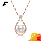 Женское ожерелье из серебра 925 пробы, с жемчугом