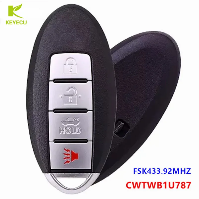 Запасной Бесконтактный смарт ключ KEYECU FSK 433 92 МГц для Nissan Sunny Sentra 2015 2017 CWTWB1U787|Ключ