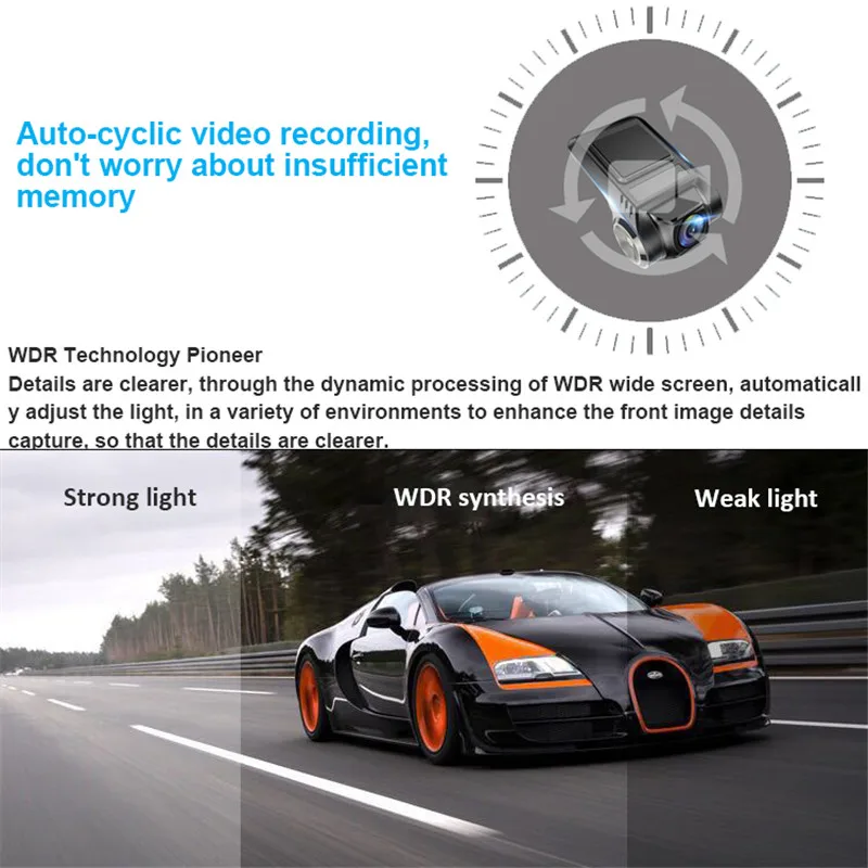 Mini ADAS Car DVR камера 1080P Скрытая HD ночного видения Автомобильная видео встроенный