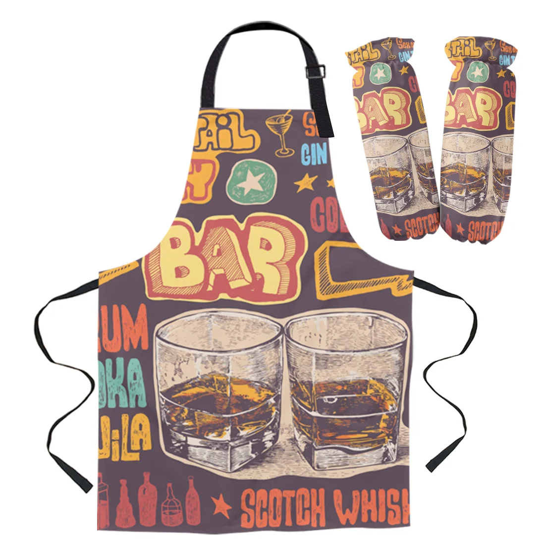 

Вино Стекло пива Ретро английском фартук Кухня бытовой уборки передник парикмахерский фартук Пособия по кулинарии аксессуары женские фарт...