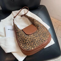 leopard big cloth crossbody messenger shoulder bags 2021 luxury vintage winter fashion casual travel handbags purses