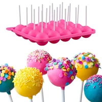 20 holes silicone lollipop mold cake candy cookie cupcake tray stick chocolate soap diy mould baking tools