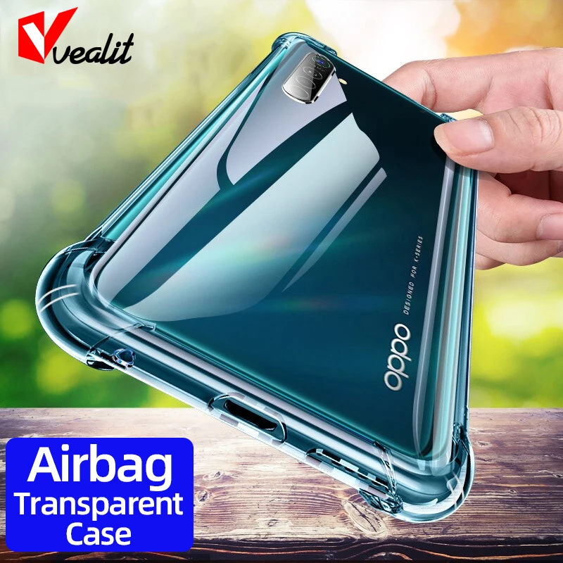 

Transparent Airbag Anti-fall Protective Case for OPPO Reno 4 3 Find X2 X3 X5 Pro A52 A72 A92S A91 R9S Plus F15 F11 F9 Back Case