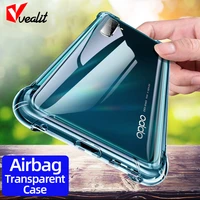 transparent airbag anti fall protective case for oppo reno 4 3 find x2 x3 x5 pro a52 a72 a92s a91 r9s plus f15 f11 f9 back case