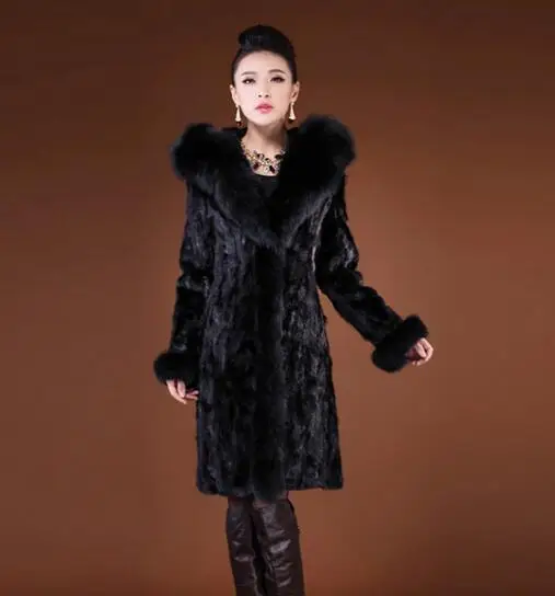 Топ 2019 женский зима осень норковая шуба из искусственного лисьего меха длинные
