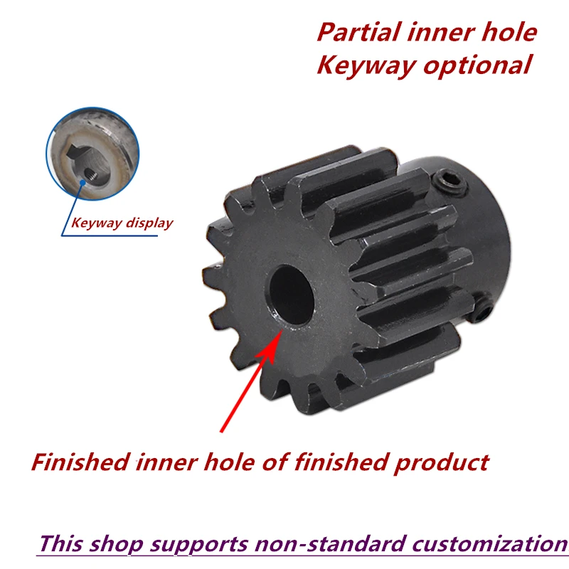 1 шт. зубчатая шестерня с прямым зубчатым редуктором 2 M = 16T 17T 18T 19T R Teeth 45 # стальная