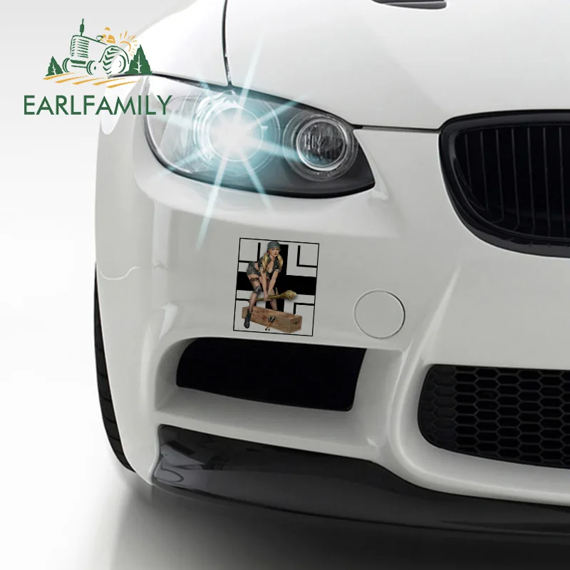 EARLFAMILY 13 см с изображением девушке в стиле пин ап креативные автомобильные