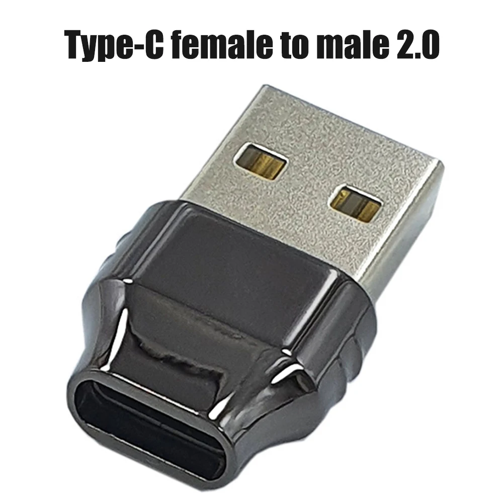 

Type-C Female To Type-A Male 2.0 Adapter Zinc Alloy USB Converter USB C Female Charging Cable Adapter for Phone Tablet