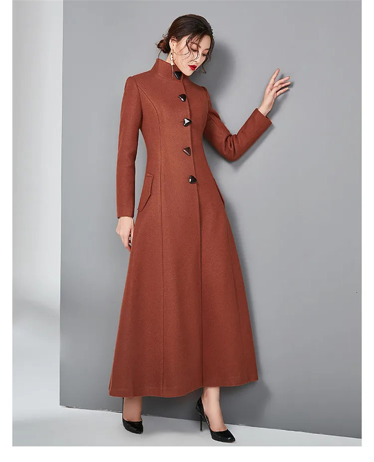 Casaco Feminino,, женское, плюс размер, осень, зима, Cassic, простое, шерстяное, макси, длинное пальто, женский халат, верхняя одежда, Manteau Femme