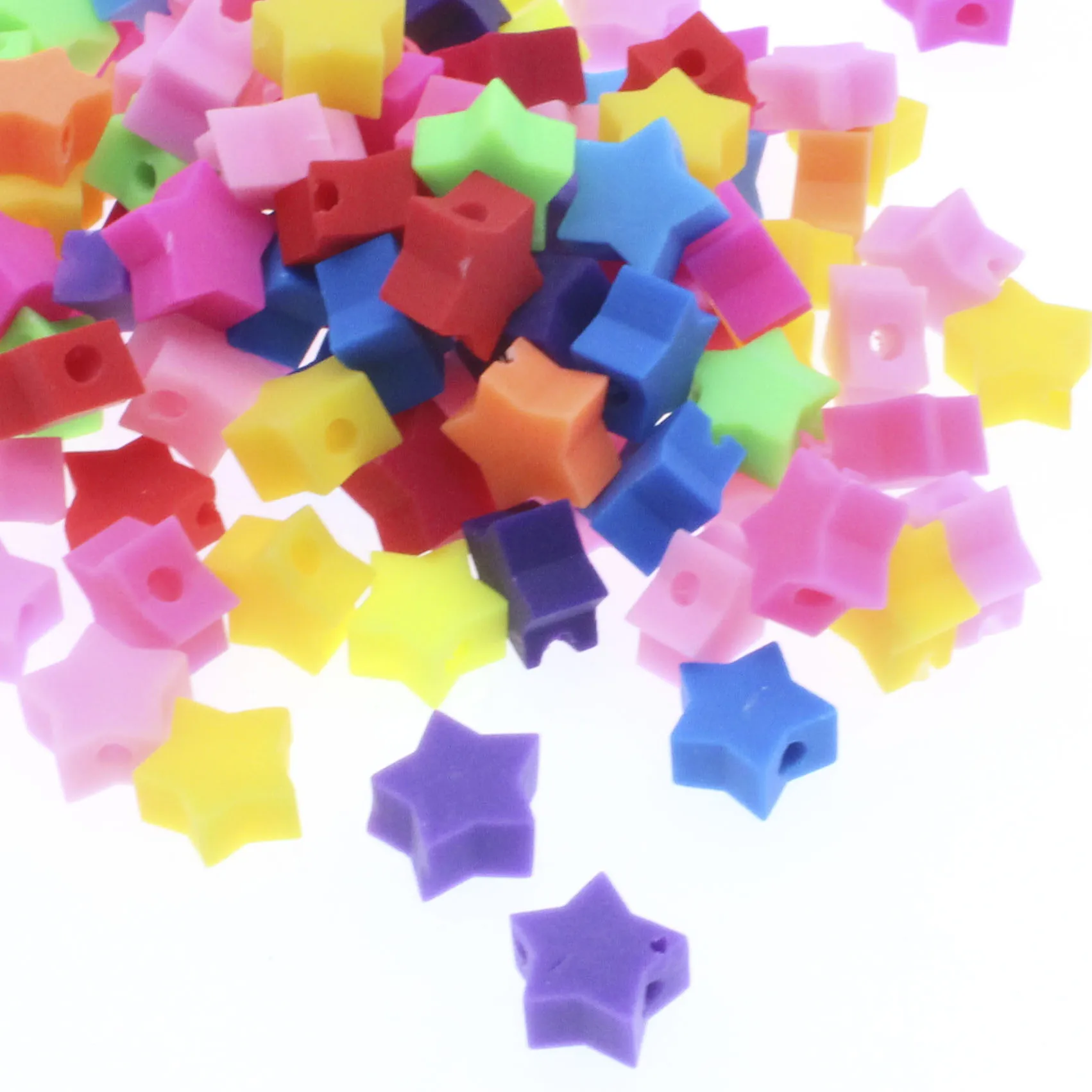 50/100 шт., бусины из полимерной глины в форме звезды, 10 мм