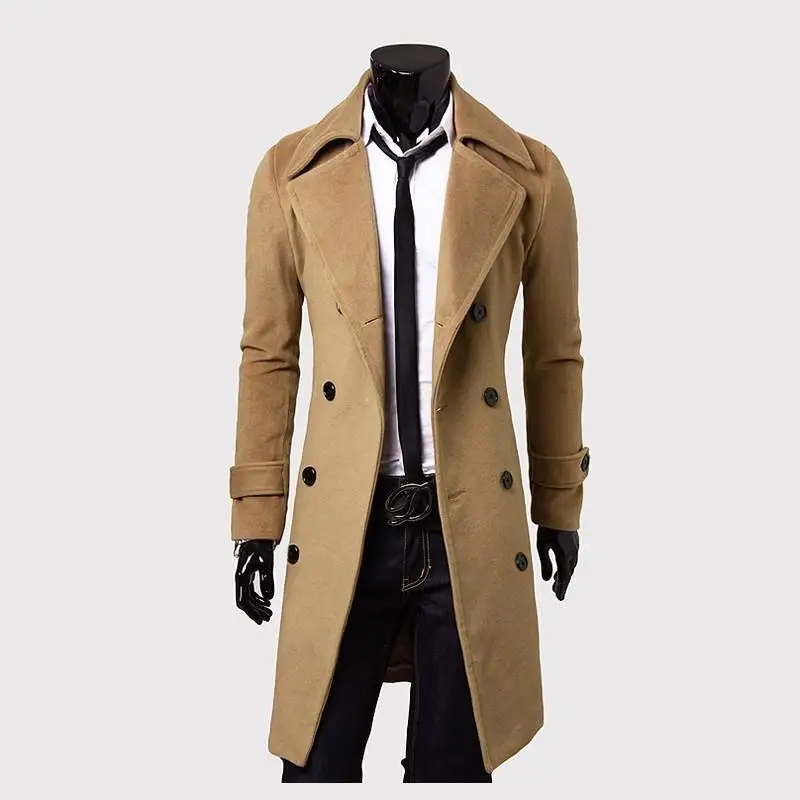 

Men's Winter Jackets Woolen Blend Overcoat Male Peacoat Coat Undefined Windbreaker Veste Manteaux Homme Clothing Techwear