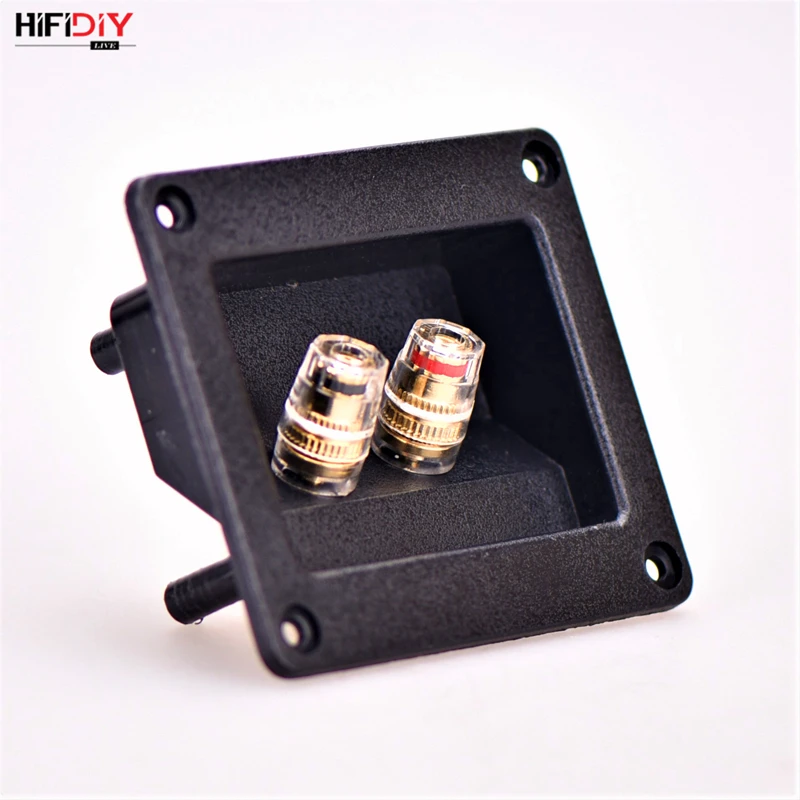 HIFIDIY LIVE speaker junction Box Speakers Terminal Shell 2 copper Binding Post Wire Cable Connector (Install Hole 75x55mm) | Электроника