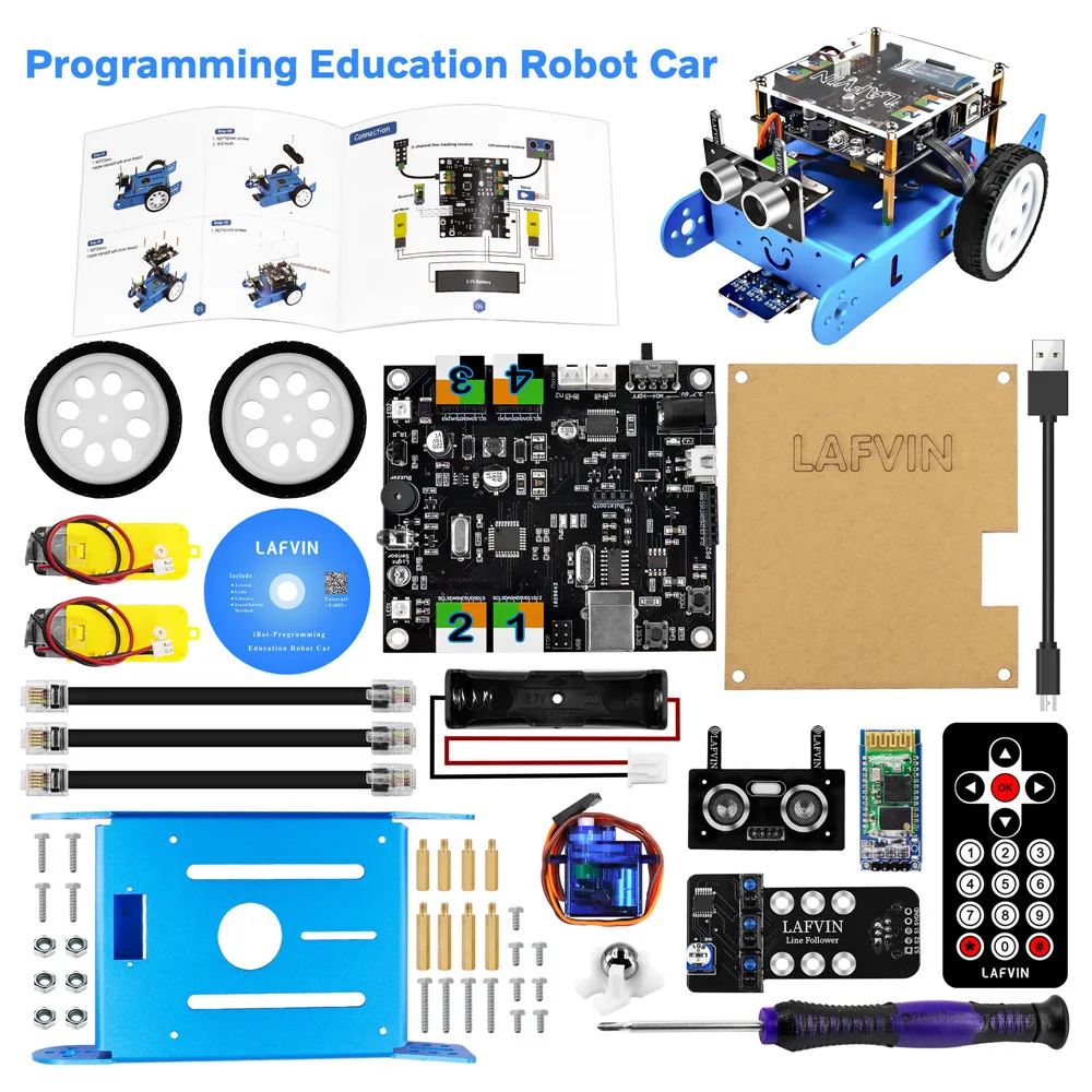LAFVIN IBOT программируемый Обучающий робот автомобильный комплект для Arduino