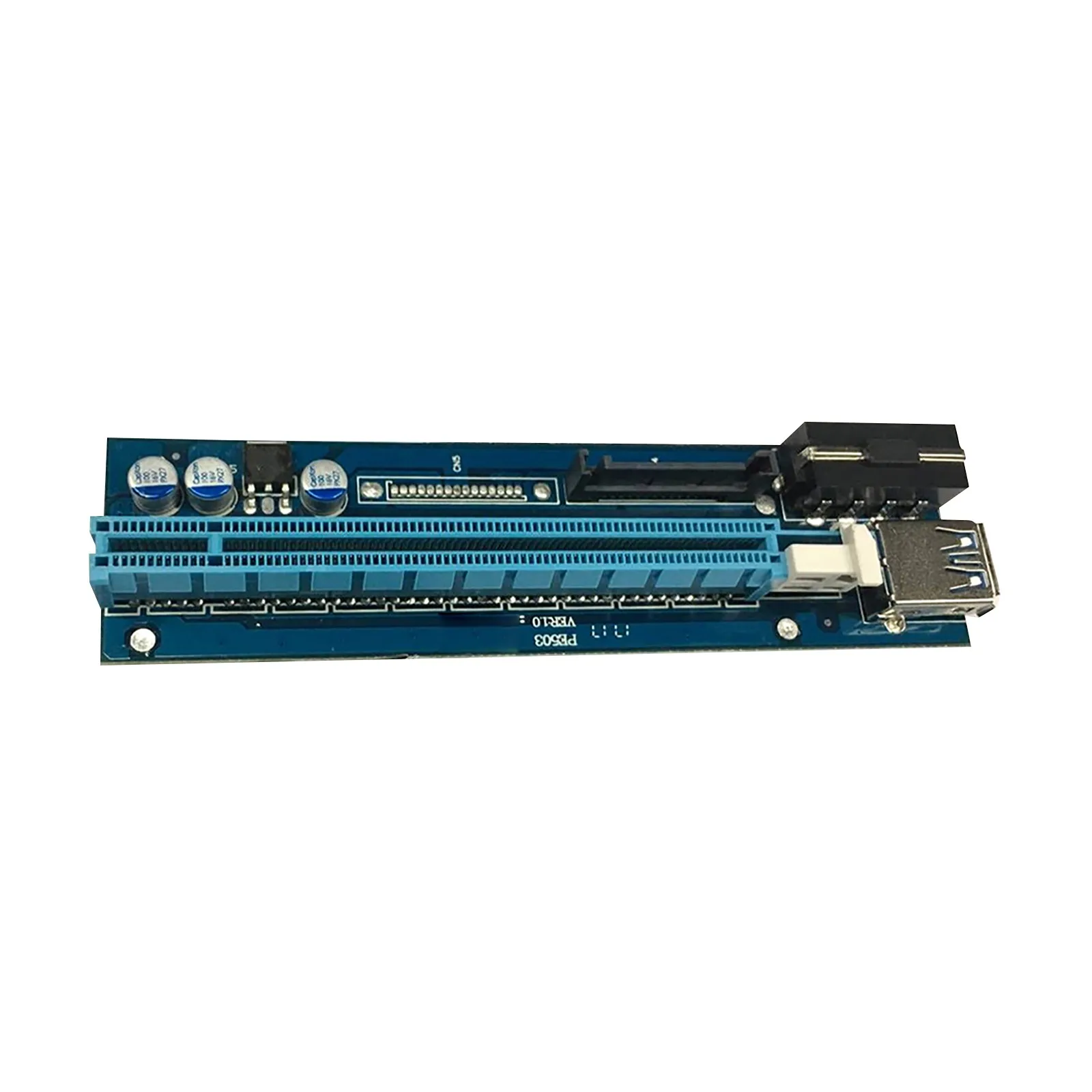 PCI-E для Биткоин-Litecoin-ETH монета PCIe VER006C 4Pin + SATA двойной Интерфейс 16x 1x Питание Райзер