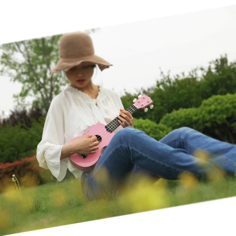 StrongWind 21 дюймов сопрано акустическая укулеле 4 нейлоновые струны Ukelele розовый мини Гавайский гитарный инструмент для начинающих Отправка подарков