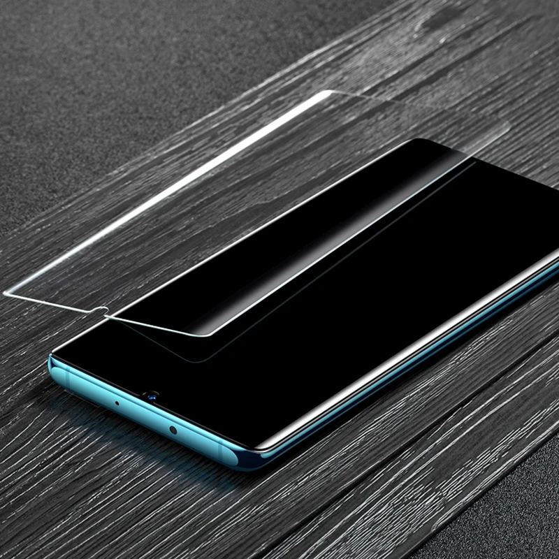 BoeYink UV Tempered Glass For Huawei P30 P20 Pro Lite 100D Full Liquid Glue Screen Protector Mate 20 30 | Мобильные телефоны и