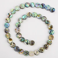 1 strands 6 18mm high quality natural paua abalone shell coin beads for jewelry making