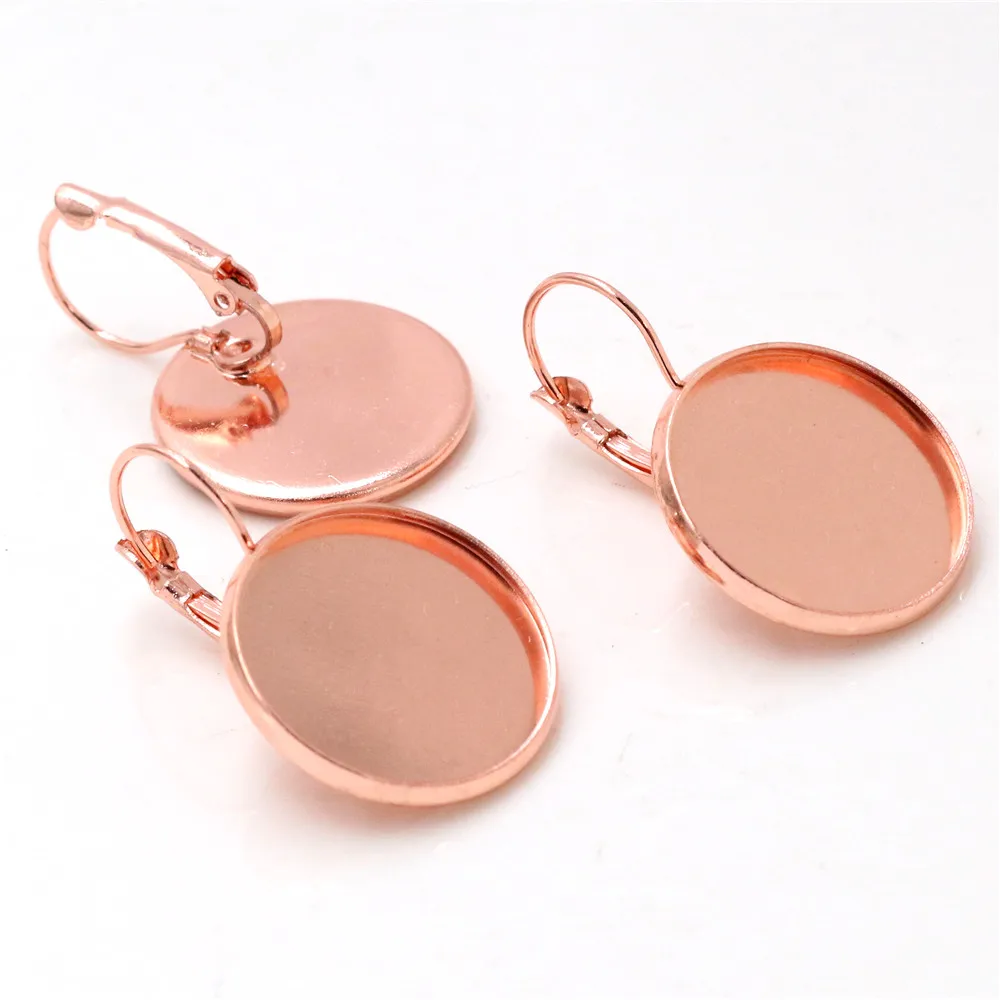 20мм 25мм 10 шт./лот Классические 10 цветов покрытые французскими застежками для сережек с пустой основой, подходящие для кабошонов 20/25мм на кнопках для сережек.