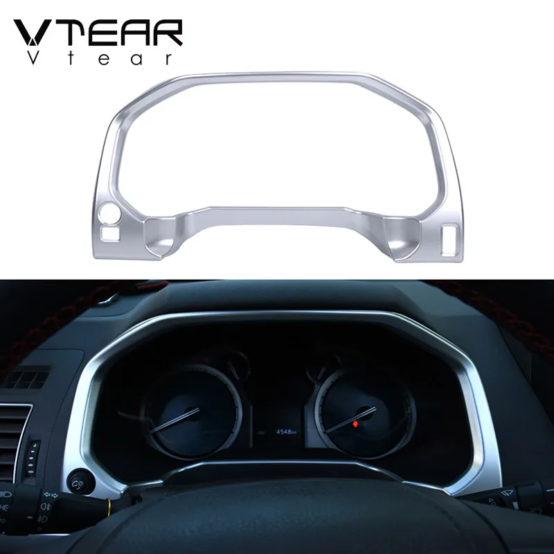 

Vtear для Тойота Ланд Крузе Прадо 150, автомобильная приборная панель, круглая рамка, отделка, внутренняя крышка, украшение, аксессуары для стайлинга, запчасти