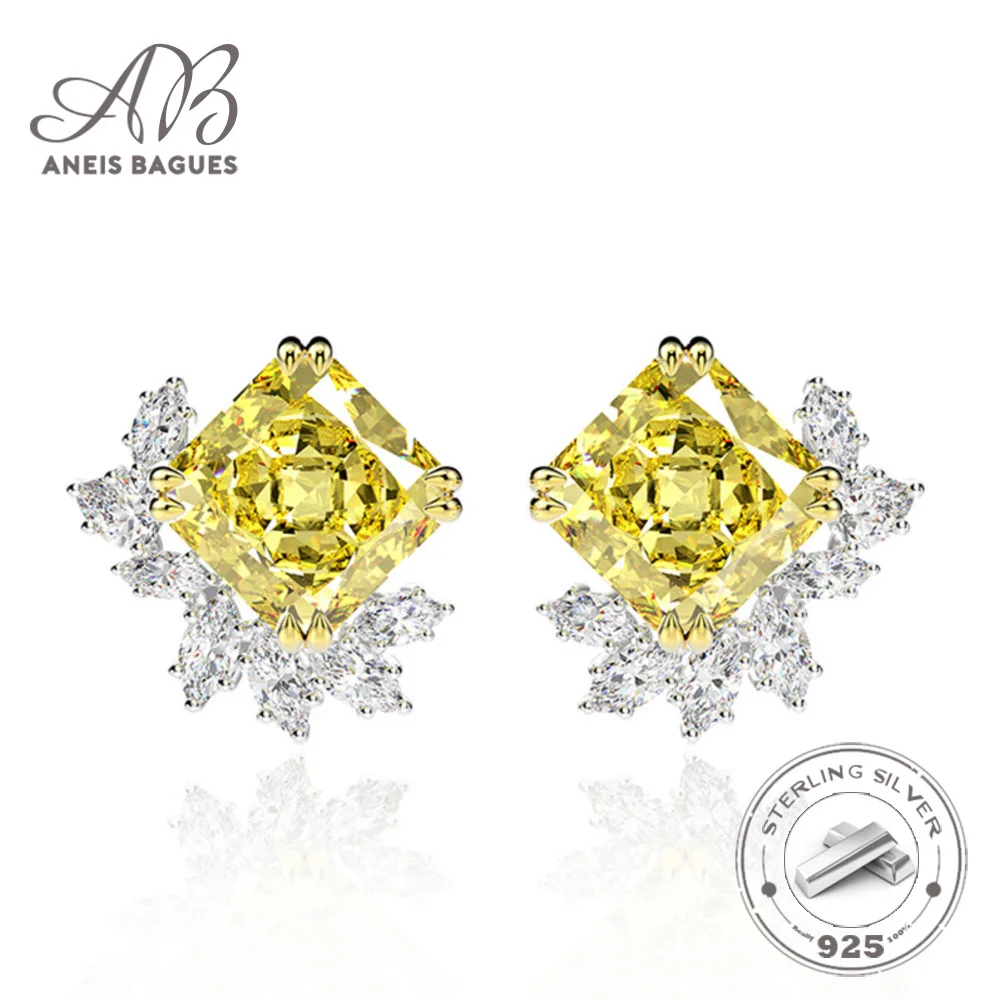 

Женские серьги-гвоздики из серебра 100% пробы с топазом