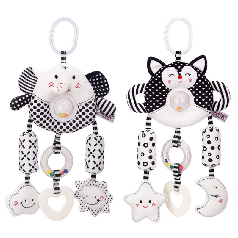 

T5EC Baby Stroller Rattle Toy Pushchair Pram Pendant Bed Bell Cartoon Animal Infants Crib Sensory Toys