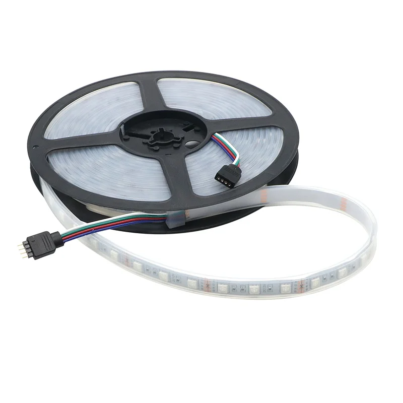

SZYOUMY 5 м 300 светодиосветодиодный RGB холодный белый теплый белый синий Кремниевая трубка в форме IP66 Водонепроницаемая 12 В 5050 Светодиодная лента 60 Светодиодный одов/м