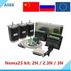 RUES, без НДС! Шаговый двигатель Nema23, 3-осевой комплект: шаговый двигатель 3 Н  м425 унций. Дюйм + драйвер двигателя TB6600 для частей ЧПУ для 3D-принтера