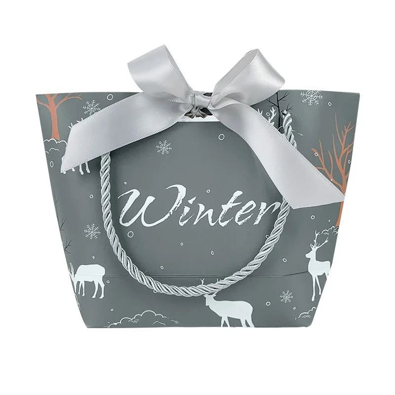 Подарочные пакеты из серебристой бумаги украшение для рождественской вечеринки