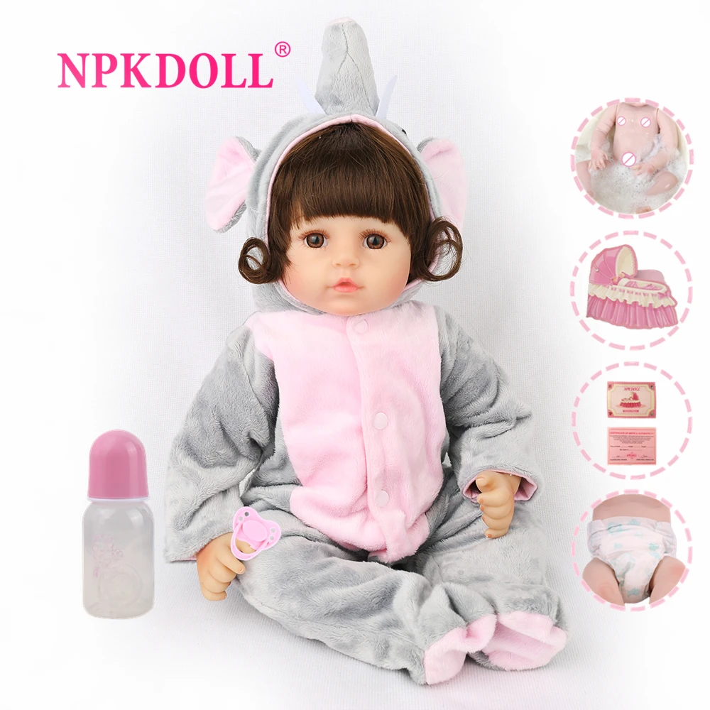NPKDOLL reborn baby doll 18 дюймов Полностью виниловые реалистичные игрушки для детей