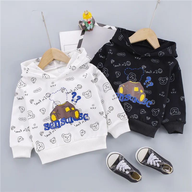 

2021 Charming Spring Autumn Tops Boys Sweatshirts Jacket Coat Kids Overcoat Outwear Teenager Children clothes High Quality