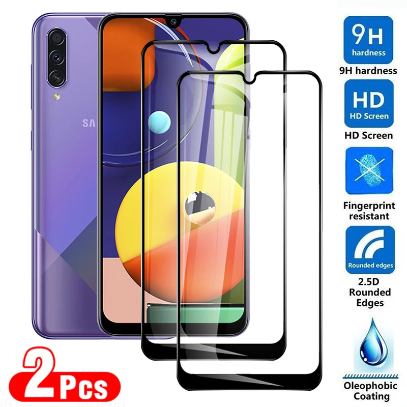 Закаленное стекло для Samsung Galaxy A50s A 50 S A5 2017 A7 2018 2 шт. | Мобильные телефоны и