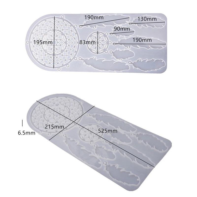 

DIY Epoxy Resin Mold Dream Catcher Wall Decor Mirror Silicone Mold For Resin