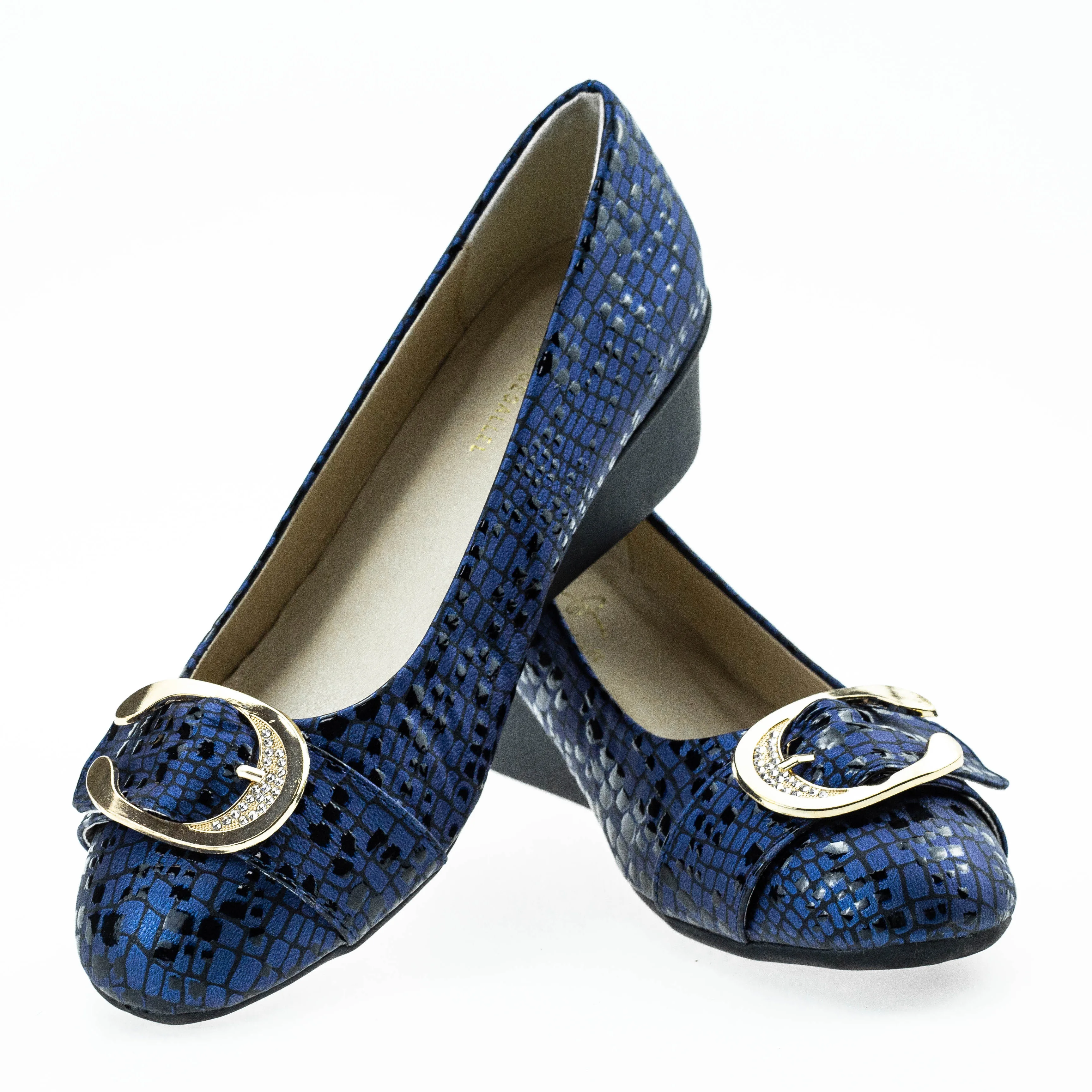 Plus Size 43 Snake Print Leather Shoes Women Autumn Female Footwear Ladies Shoes 9087-1 Woman Wedge Heel Loafers Ballet Shoe