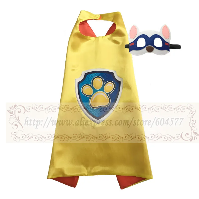 Yellow Костюм на Хэллоуин для детей; накидки супергероев; маскарадные маски для дня рождения - Цвет: Yellow