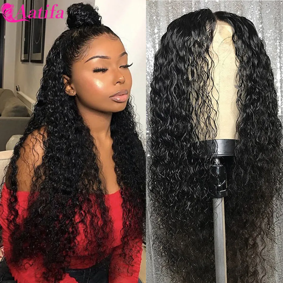 Кружева передние парики из натуральных волос глубокая волна 13x4 кружева для
