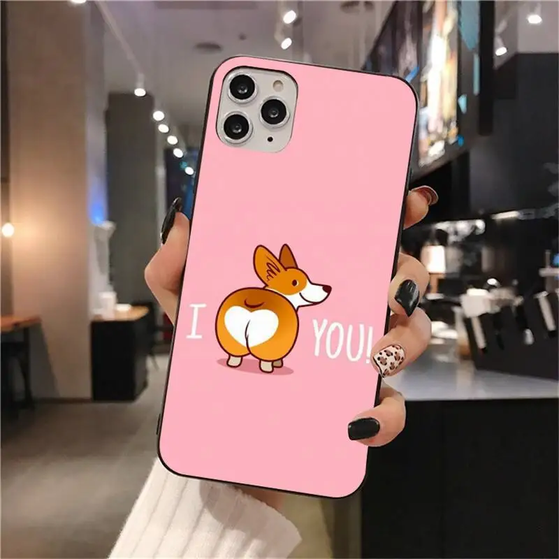 cute corgi cartoon dog phone case for iphone 12 11 pro max mini xs max 8 7 6 6s plus x 5s se 2020 xr cover free global shipping