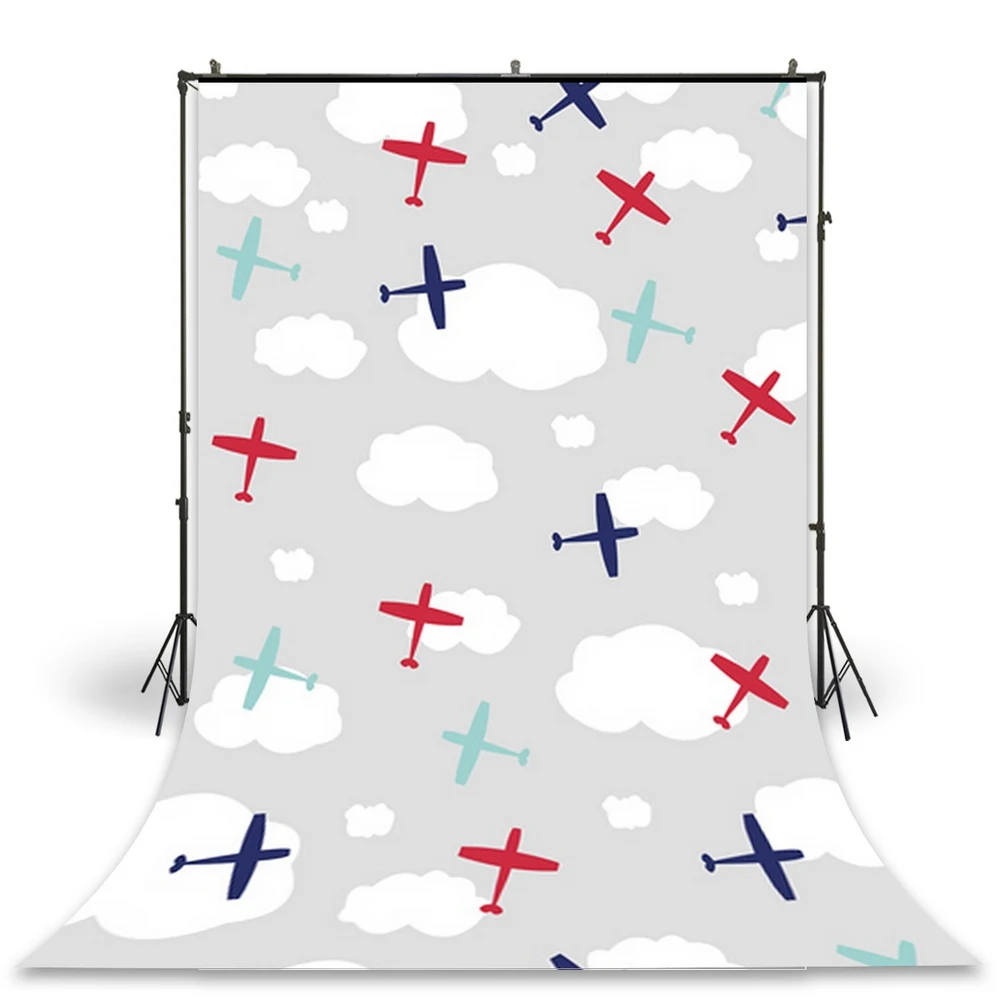 

HUAYI фотографии фон для новорожденных Детские Photo Booth фон из карты с маршрутом полета для мальчиков Studio на день рождения фото фон D-7493