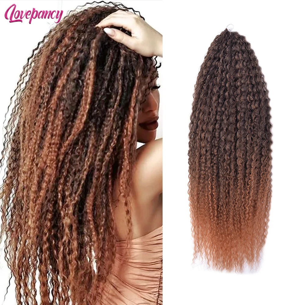 

Afro Kinky Curly Hair Braid Crochet Braiding Hair Extensions 20 Inch Marly Hair For Black Women Blonde Bug Ombre Hair Lovepancy