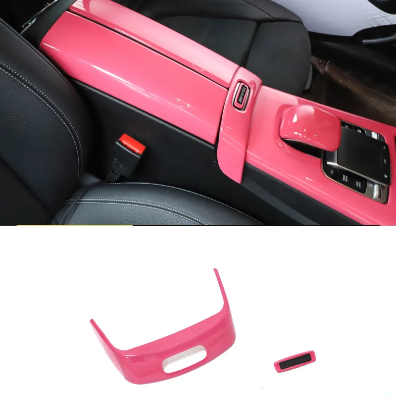 armrest trims 2pcs 2 Lsrtw2017 для Mercedes Benz A Class A180 A220 автомобильный подлокотник отделка для хранения украшения интерьера Аксессуары для формовки - Название цвета: armrest trims 2pcs 2