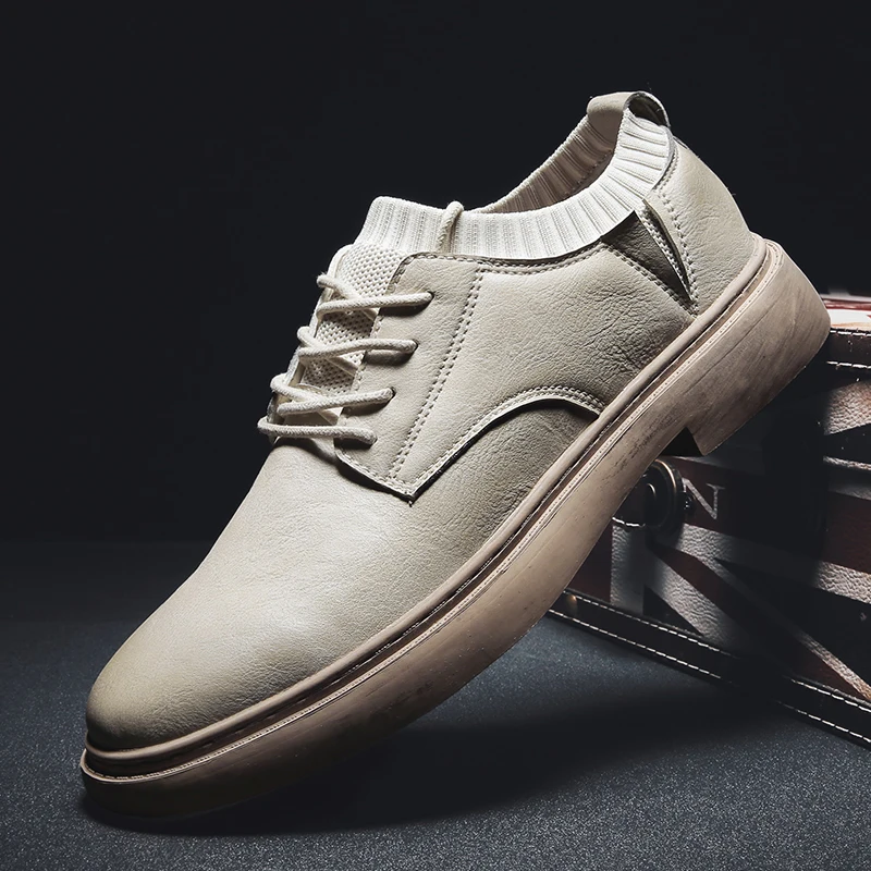 Мужская обувь Обувь из натуральной кожи Модная повседневная для мужчин ручной