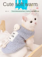 cat clothes winter warm puppet cat cotton coat pet kitten kitty autumn two legged costumes for cats pet coat cute and fluffy
